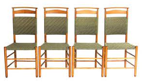 Browse art created by ian ingersoll. Lot Ian Ingersoll West Cornwall Ct Set Of Eight Shaker Form Dining Chairs With Shawl Rails All With Green And Cream Tape Seats And B