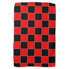 Black And Red Checkered Pattern Black And Red Checker Kitchen Towel Zazzle Com In 2020 Red Checkered Black And Red Checkerboard Pattern
