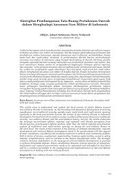 Secara bilateral, palestina terus berupaya untuk menggalang pengakuan dari berbagai negara. Pdf Sinergitas Pembangunan Tata Ruang Pertahanan Daerah Dalam Menghadapi Ancaman Non Militer Di Indonesia