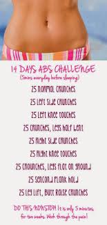 Work It Baby Work It 14 Day 5 Minute Abdominal Workout Challenge Workout Challenge Health Health Fitness