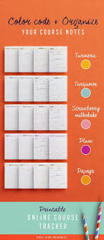 Online Course Tracker Kit Printables To Help You Make Progress Etsy Online Courses Online College Courses Importance Of Time Management