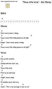 Three Little Birds Chords Guitar Lessons Songs Lyrics And Chords Singing Quotes