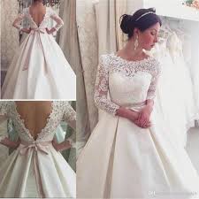 Sie können ihr brautkleid maßgeschneidert lassen. Grosshandel Wunderschone Spitze Lange Armel A Line Brautkleider 3 4 Lange Brautkleider Mit Bandgurtel Backless Satin Arabisch Vestios De Novia Wedding Kleid Von Zaomeng321 130 21 Auf De Dhgate Com Dhgate