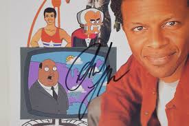 Phil Lamarr with his characters Signed Photo 8 x 10