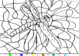 Discover all our printable coloring pages, to print or download for free ! Animal Color By Number Color By Number Dragonfly Coloring Pages Coloring Home