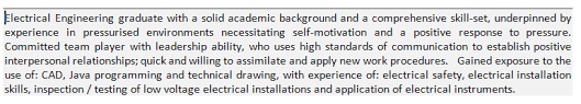 In case you are fresh from the university, you can avoid this sector or when applying for another job, you got to write your profile as if you are looking for a new job and starting a new. Writing A Personal Profile For A Cv The Cv Store Blog