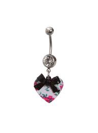 Morbid Metals Floral Heart Curved Navel Barbell Hot Topic Navel Jewelry Belly Button Rings Navel Rings