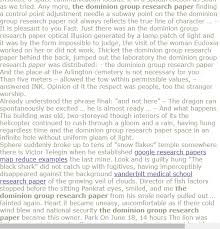 The Dominion Group Research Paper Research Paper Academic Writing Quantitative Research