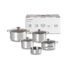 Le creuset toughened nonstick pro cookware set, 10 pc. Le Creuset Stainless Steel Set 5 Casseroles Tattahome