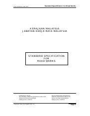 Download jkr schedule of rates for free. 38874069 Standard Specification Jkr Road Pdf For Internal Use Only Standard Specification For Road Works Kerajaan Malaysia Jabatan Kerja Raya Malaysia Course Hero