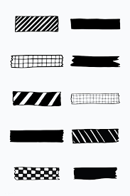 Download Premium Vector Of Collection Of Washi Tape Vectors 2100812 In 2020 Bullet Journal Stickers Journal Stickers Bullet Journal Banner