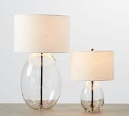 Regency hill traditional table lamps set of 2 beige washed fabric tapered drum shade for living room bedroom nightstand family. Table Lamps Desk Lamps Bedside Lamps Lighting Pottery Barn