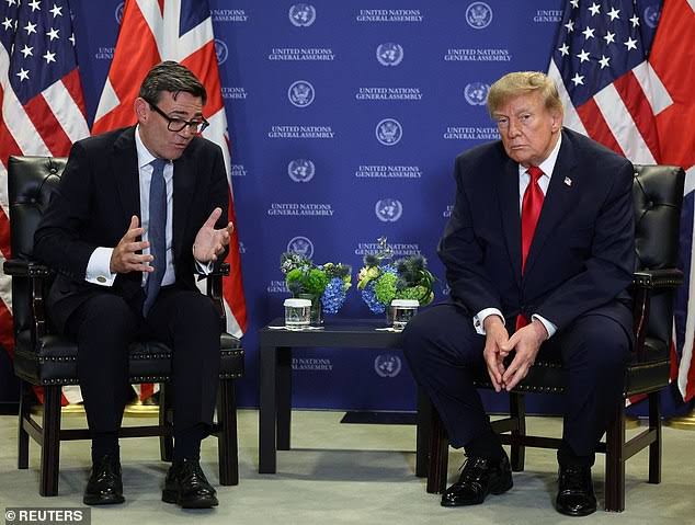 Donald Trump launches fresh attack on Labour's 'terrible deal' to surrender Chagos Islands in first meeting with Andy Burnham | Daily Mail Online