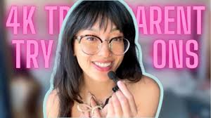 4K Transparent Tops Try On Haul With Mirror View - YTboob