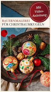 Bauernmalerei Fur Christbaumkugeln In 2020 Christbaumkugeln Bauernmalerei Selbermachen
