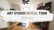 Art Studio Tour 🎨 How to Organize a Studio Space/ New Home Studio ...