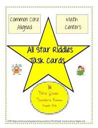 All Star Place Value Riddle Task Cards Task Cards Interactive Math Journals Third Grade Common Core