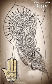 Mandala tattoo ideas for legs. Mandala Thigh Tattoo Idea Design With Beautiful Lace And Mendi Patterns Dotwork By Dzeraldas Kudrevicius At Mandala Thigh Tattoo Pattern Tattoo Thigh Tattoo