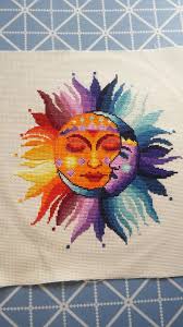 A wide variety of sun cross stitch options are available to you, such as material, use, and feature. Fo This Gorgeous Sun And Moon Cross Stitch I Have Made For My Children S Room It Was So Easy To Stitch Crossstitch