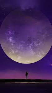 We hope you enjoy our rising collection of hd anime wallpaper. Bc63 Moon Anime Night Art Illustration Purple Wallpaper