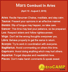 Mars Combust In Aries April 10 August 2 2015