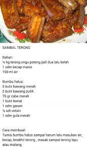Terong D Cabein Resep Masakan Masakan Indonesia Resep Makanan Sehat