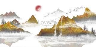 Feng shui pictures, paintings, prints, statues, and figurines are examples of the artwork you can find online. Bronzing Chinese Fengshui Ink Landscape Painting Illustration Image Picture Free Download 401698879 Lovepik Com