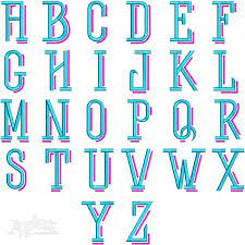 Modern Shadow Accents Embroidery Font Lettering Alphabet Lettering Alphabet Fonts Embroidery Fonts