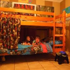 This charming bunk bed with curtains is a great way to have a stylish baby room. Adding Curtains To A Bunk Bed Is An Inexpensive And Fun Way To Create A Fort In The Kids Room I Use Fleece Fabric To R Bunk Beds Diy Bunk Bed