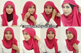 Pinkan tudung di sisi sebelah kiri. Cara Pakai Tudung Bawal