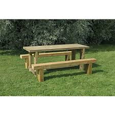 When i was ready to start furnishing the patio space i had trouble finding furniture that was the size i wanted. Forest Garden Sleeper Garden Bench And Table Set 1 8m Wickes Co Uk