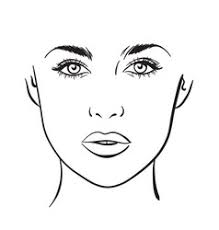 make up face charts vector images 34