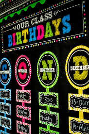 2 birthdays chart color your classroom high school simple