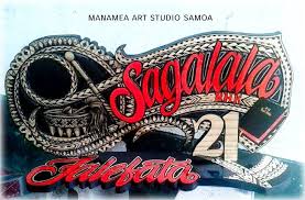 Also featured is the inscription samoa muamua le atua (the territory's motto which means, samoa, let god be first). Facebook