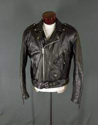 Vintage Wilson Leather Men S Black Leather Motorcycle Jacket Xl Flawed Black Leather Motorcycle Jacket Leather Motorcycle Jacket Motorcycle Jacket