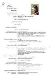 Modelli ed esempi di curriculum vitae europeo da compilare. Curriculum Vitae Europass Modelo Word
