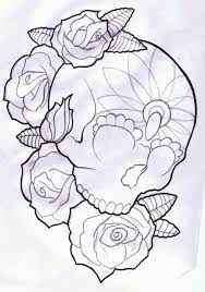 This is a nice twist from the usual sugar skull tattoo design. Pin By Chelsey Ann On Ink And Needle Skull And Rose Drawing Candy Skull Tattoo Rose Tattoos