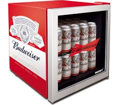 Beer fridge with drone : Husky Budweiser Hus Hu253 Drinks Cooler Red Fast Delivery Currysie