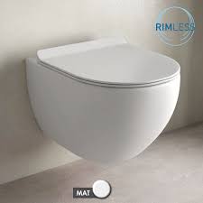 Les nouveaux wc o.novo réunissent fonctionnalité et design. Wc Suspendu Rimless Compact Blanc Mat Abattant Vera