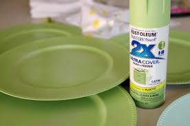 How To Paint Plastic Dollar Store Chargers Create And Babble Painting Plastic Dollar Store Centerpiece Dollar Stores