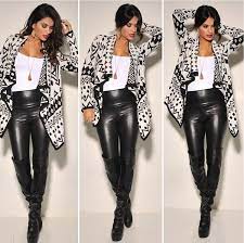 Fall Ready Leather Leggings Outfit Night Cute Going Out Outfits Cute Outfits
