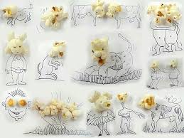 Popcorn Art Creative Art Funny Art Everyday Objects