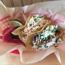 I serve chips and salsa on the side. Fish Taco On The Left Avocado Taco On The Right Picture Of Tinker Taco Lab Woodstock Tripadvisor