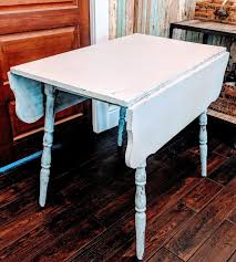 Vintage Drop Leaf Table Painted Drop Leaf Table Chippy White Etsy In 2020 Drop Leaf Table Vintage Drop Leaf Table Leaf Table