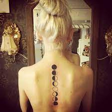 Dangerous Disaster Spine Tattoos Moon Phases Tattoo Spine Tattoo