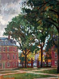 Original Oil Painting Landscape Williams College Autumn Etsy Oil Painting Landscape Landscape Paintings Painting