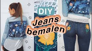 Statt einer kompletten renovierung reichen oft schon kleine. Diy Kleidung Bemalen Tutorial Pinterest Pimp My Jeans I Mjette Youtube