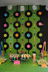 Rock N Roll Birthday Party Ideas Photo 24 Of 27 80s Birthday Parties Rock And Roll Birthday 70s Party Theme