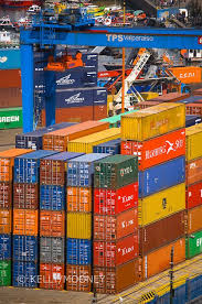 Cargo Containers At Port Of Valparaiso Chile Cargo Shipping Freight Transport Shipping Container