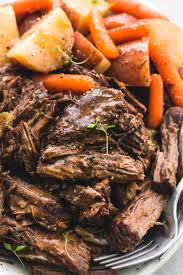 The bacon fat and sherry provide added richness! Instant Pot Pot Roast And Potatoes Creme De La Crumb